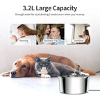 Cat Drinking Fountain Automatic Stainless Steel Pet Fountains Water Dispenser Ultra-quiet Pump Water Foutain for