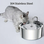 Cat Drinking Fountain Automatic Stainless Steel Pet Fountains Water Dispenser Ultra-quiet Pump Water Foutain for