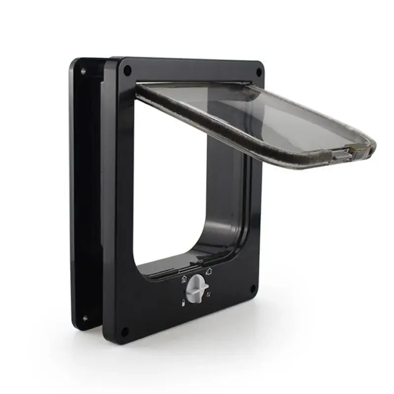 Cat entry and exit controllable directional door creative multifunctional cat door opening pet supplies - Black / M
