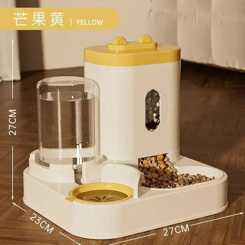 Cat Feeder Dog and Cat Basin Equipped with Water Dispenser Bowl Automatic Recycling Utensil Universal Pet Products