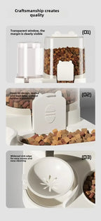 Cat Feeder Dog and Cat Basin Equipped with Water Dispenser Bowl Automatic Recycling Utensil Universal Pet Products