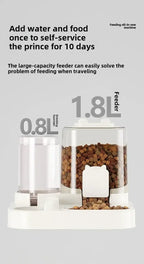 Cat Feeder Dog and Cat Basin Equipped with Water Dispenser Bowl Automatic Recycling Utensil Universal Pet Products