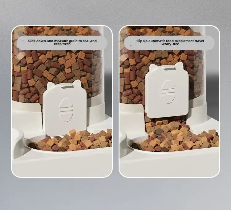 Cat Feeder Dog and Cat Basin Equipped with Water Dispenser Bowl Automatic Recycling Utensil Universal Pet Products