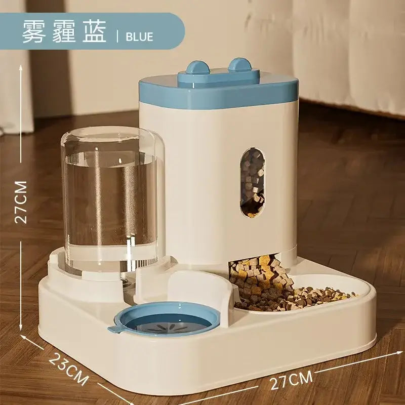 Cat Feeder Dog and Cat Basin Equipped with Water Dispenser Bowl Automatic Recycling Utensil Universal Pet Products