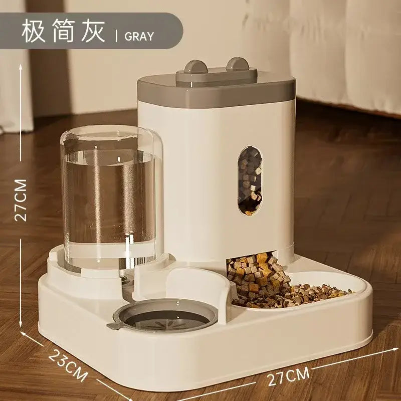 Cat Feeder Dog and Cat Basin Equipped with Water Dispenser Bowl Automatic Recycling Utensil Universal Pet Products