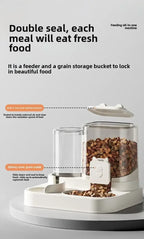 Cat Feeder Dog and Cat Basin Equipped with Water Dispenser Bowl Automatic Recycling Utensil Universal Pet Products