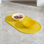 Cat Feeding Mat With Non-Slip Waterproof Design Pet Food Mat Compatible With Cat/Dog Bowls Multipet Households