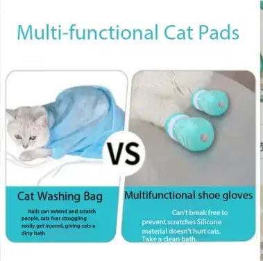Cat foot anti-scratch and anti-bite cat headgear bath and nail clipping handy gadget injections feeding medicine beauty,