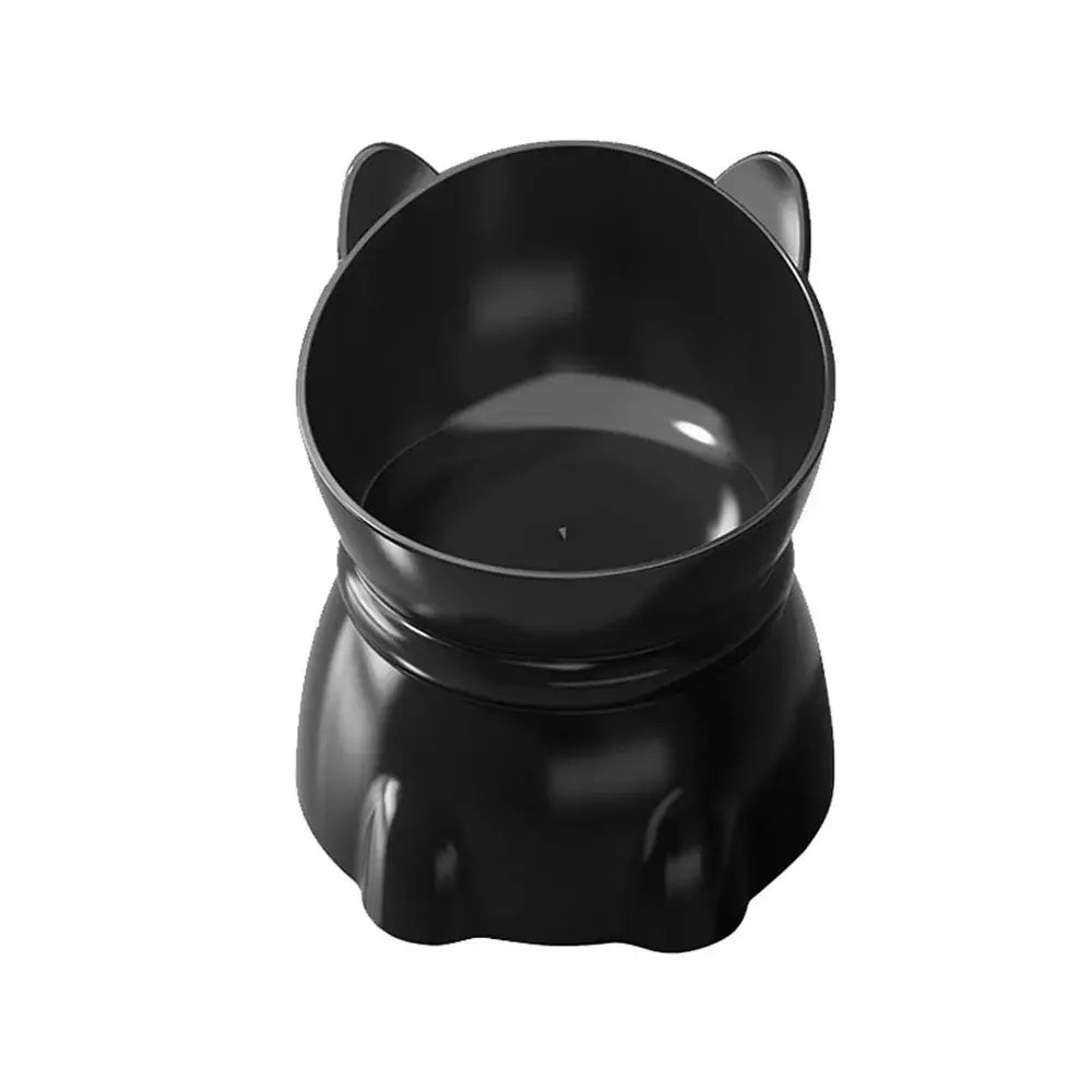 Cat Head Elevated Pet Bowls - Neck Protection Anti-Black Chin Anti-Spill Food & Water Bowls for Cats Ergonomic Feeding