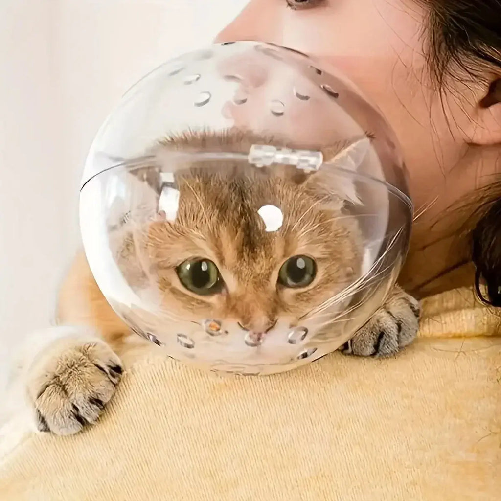Cat head protection ball pet grooming accessories breathable mask swimming helmet cat supplies