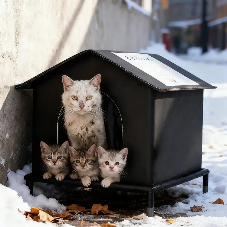 Cat House for Outside or Indoor Coldproof and Insulated Designs for Strays Cats All Season Large Capacity and Warm