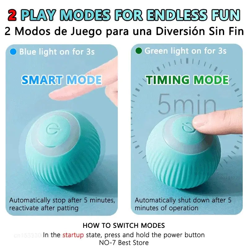 Cat Interactive Ball Smart Cat Toys Electronic Interactive Cat Toy Indoor Automatic Rolling Magic Ball PetAccessories