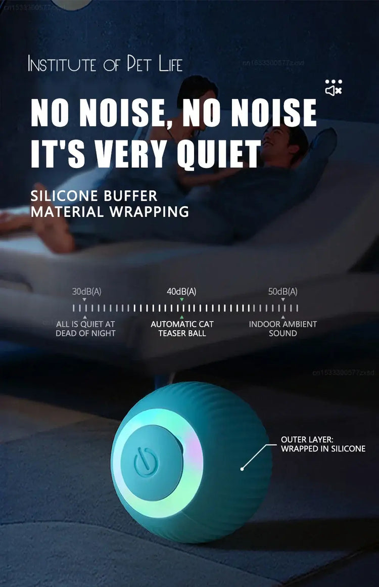 Cat Interactive Ball Smart Cat Toys Electronic Interactive Cat Toy Indoor Automatic Rolling Magic Ball PetAccessories