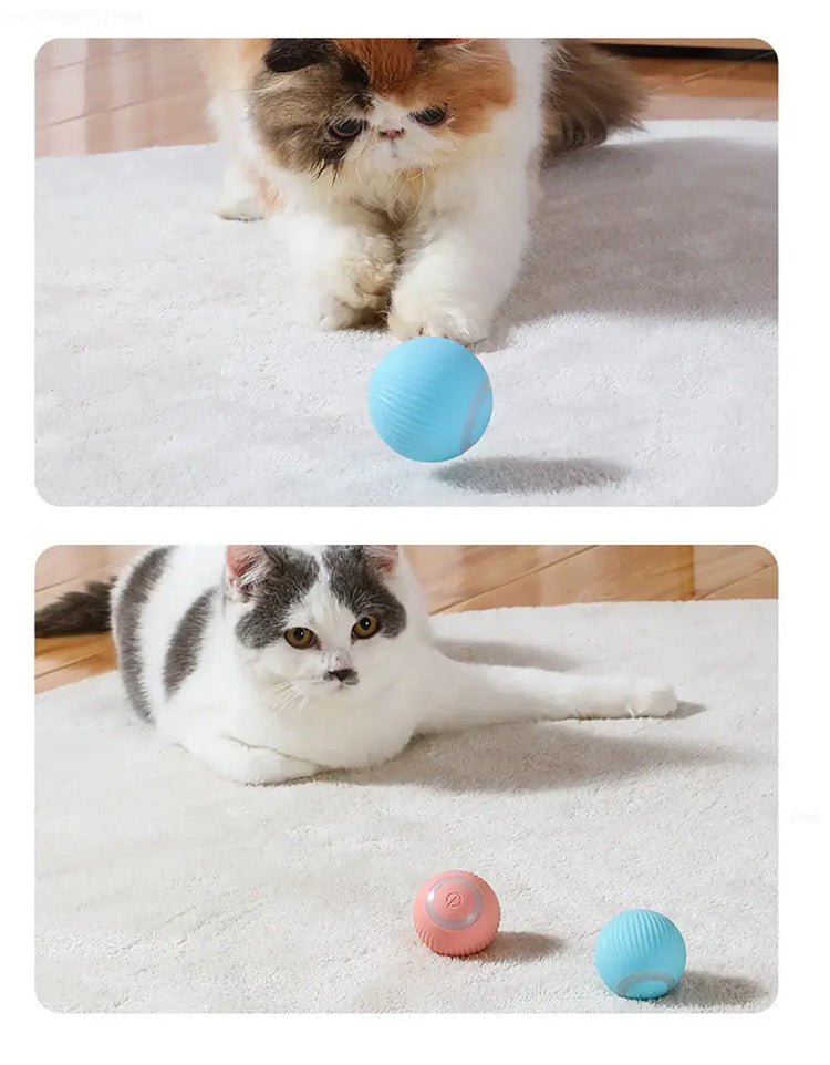 Cat Interactive Ball Smart Cat Toys Electronic Interactive Cat Toy Indoor Automatic Rolling Magic Ball PetAccessories
