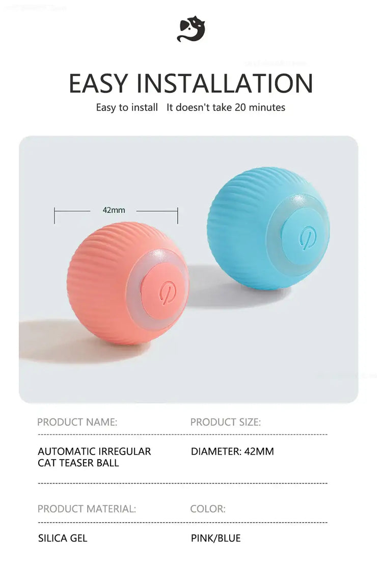 Cat Interactive Ball Smart Cat Toys Electronic Interactive Cat Toy Indoor Automatic Rolling Magic Ball PetAccessories