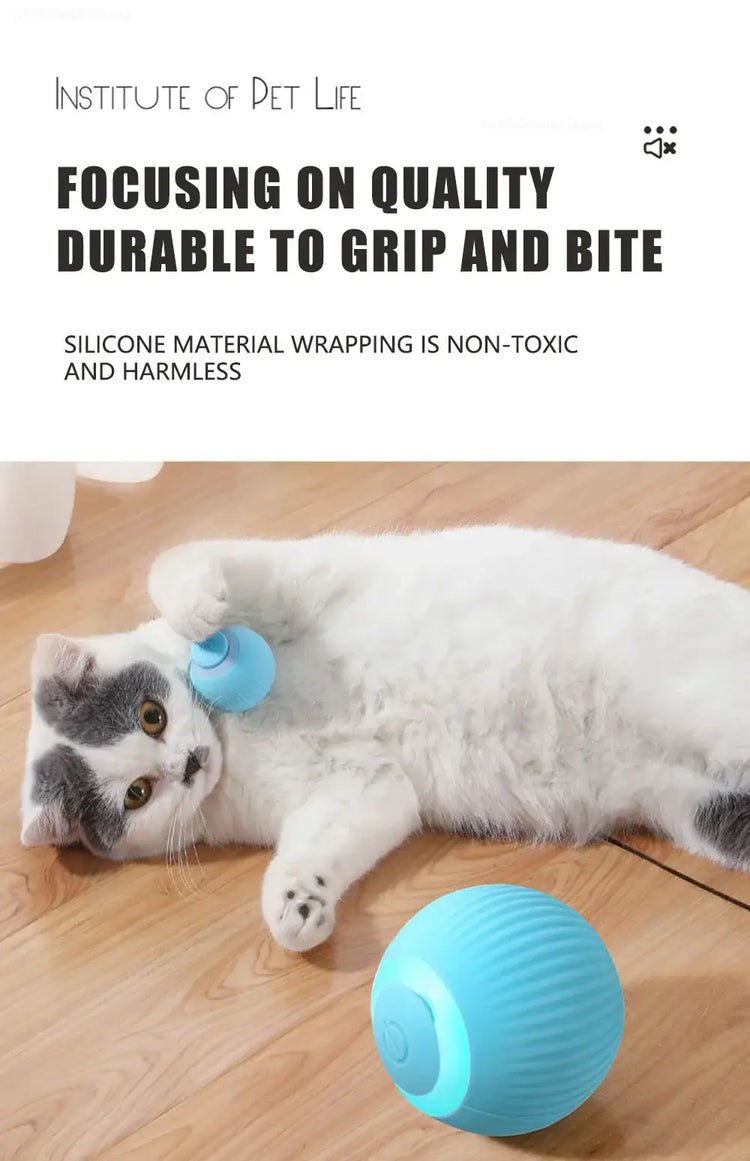 Cat Interactive Ball Smart Cat Toys Electronic Interactive Cat Toy Indoor Automatic Rolling Magic Ball PetAccessories
