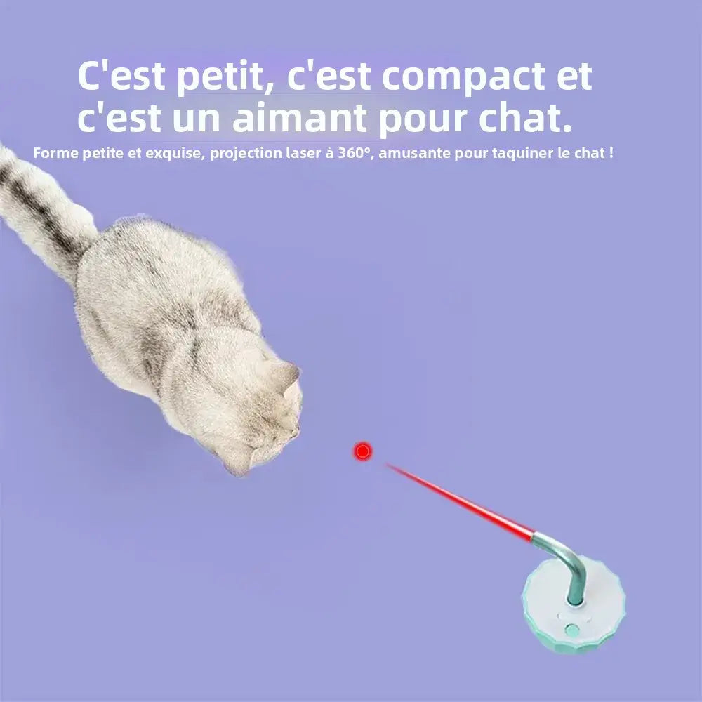 Cat Laser Toy Interactive Tumbler Design for Indoor Kitten Tumbler Interaction Toys USB Charging 360 Degree Irregular