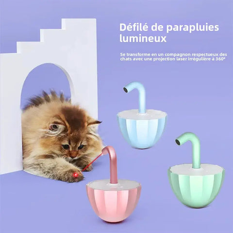 Cat Laser Toy Interactive Tumbler Design for Indoor Kitten Tumbler Interaction Toys USB Charging 360 Degree Irregular