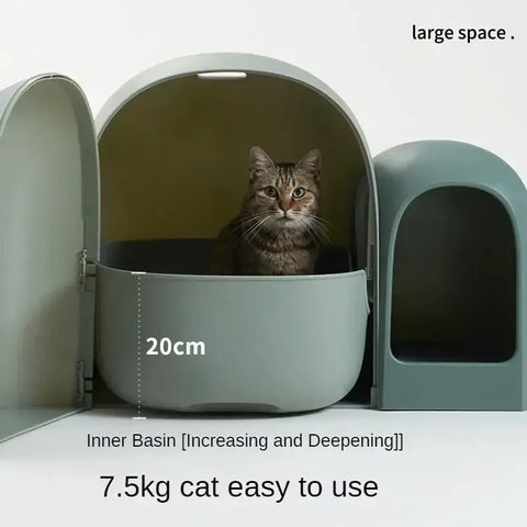 Cat litter box fully enclosed oversized small big cat toilet corridor type deodorant and anti-splash sand table cat
