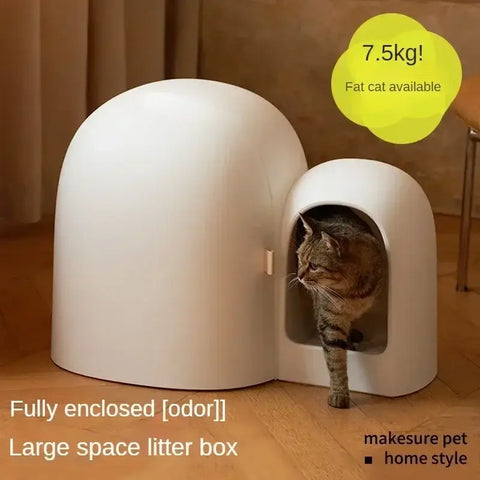 Cat litter box fully enclosed oversized small big cat toilet corridor type deodorant and anti-splash sand table cat