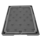 Cat Litter Box Mat 41x28x2cm Spacious Plastic Double Layer Washable Cat Litter Catcher Mat with Anti Slip Bottom Pet