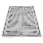 Cat Litter Box Mat 41x28x2cm Spacious Plastic Double Layer Washable Cat Litter Catcher Mat with Anti Slip Bottom Pet