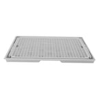 Cat Litter Box Mat 41x28x2cm Spacious Plastic Double Layer Washable Cat Litter Catcher Mat with Anti Slip Bottom Pet