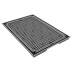 Cat Litter Box Mat 41x28x2cm Spacious Plastic Double Layer Washable Cat Litter Catcher Mat with Anti Slip Bottom Pet