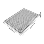 Cat Litter Box Mat 41x28x2cm Spacious Plastic Double Layer Washable Cat Litter Catcher Mat with Anti Slip Bottom Pet