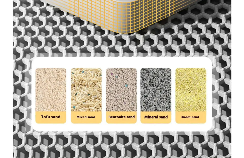 Cat Litter Mat 2-Layer Design Premium Sand Trapping Technology Waterproof Base Non-Slip Pet Floor Protector for Indoor