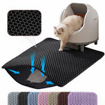 Cat Litter Mat 2-Layer Design Premium Sand Trapping Technology Waterproof Base Non-Slip Pet Floor Protector for Indoor