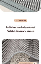 Cat Litter Mat 2-Layer Design Premium Sand Trapping Technology Waterproof Base Non-Slip Pet Floor Protector for Indoor
