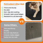 Cat Litter Mat 2-Layer Design Premium Sand Trapping Technology Waterproof Base Non-Slip Pet Floor Protector for Indoor