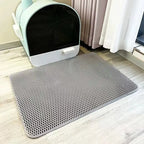 Cat Litter Mat 2-Layer Design Premium Sand Trapping Technology Waterproof Base Non-Slip Pet Floor Protector for Indoor
