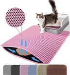 Cat Litter Mat Double Layer Pet Non Slip Big Pet Litter Box Filter MatWear Resistant Waterproof Anti-slip Cat Litter