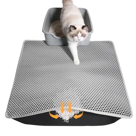 Cat Litter Mat Double Layer Waterproof Anti-slip Cat Litter Box Extra Large Size Washable and Reusable Floor Anti-dirty