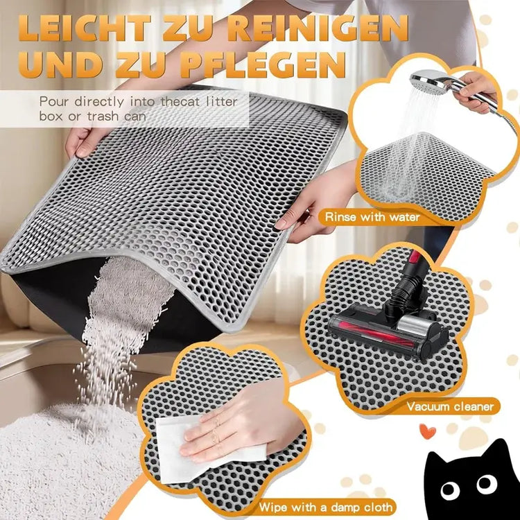 Cat Litter Mat Double Layer Waterproof Anti-slip Cat Litter Box Extra Large Size Washable and Reusable Floor Anti-dirty
