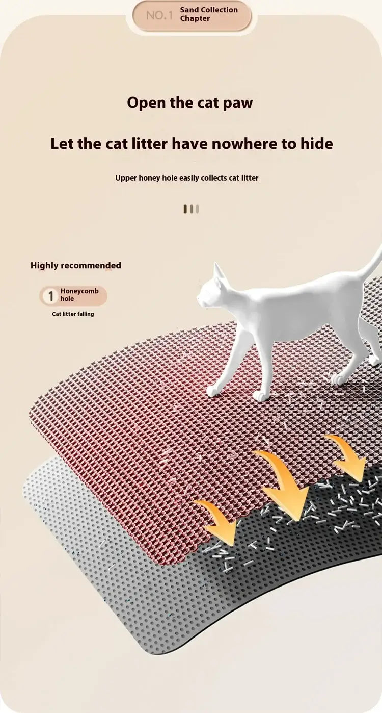 Cat Litter Mat Double Layer Waterproof Anti-slip Cat Litter Box Extra Large Size Washable and Reusable Floor Anti-dirty