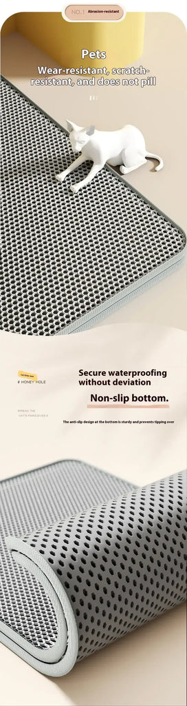 Cat Litter Mat Double Layer Waterproof Anti-slip Cat Litter Box Extra Large Size Washable and Reusable Floor Anti-dirty