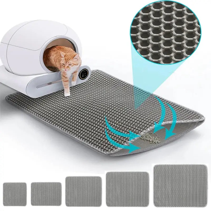 Cat Litter Mat Large Size Waterproof Pet Toilet Cat Litter Trapping Mat Non Slip Double Layer Cats Litter Box Pad Pet