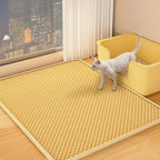 Cat litter mat - prevents litter tracking filters stops splashing keeps litter box clean,double-layer pet mat for cats