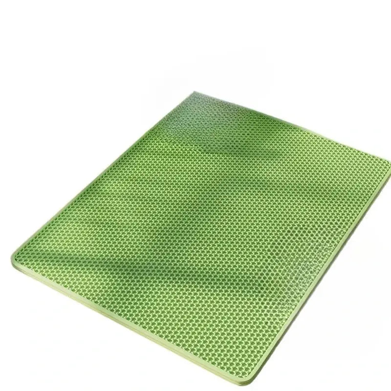 Cat litter mat - prevents litter tracking filters stops splashing keeps litter box clean,double-layer pet mat for cats