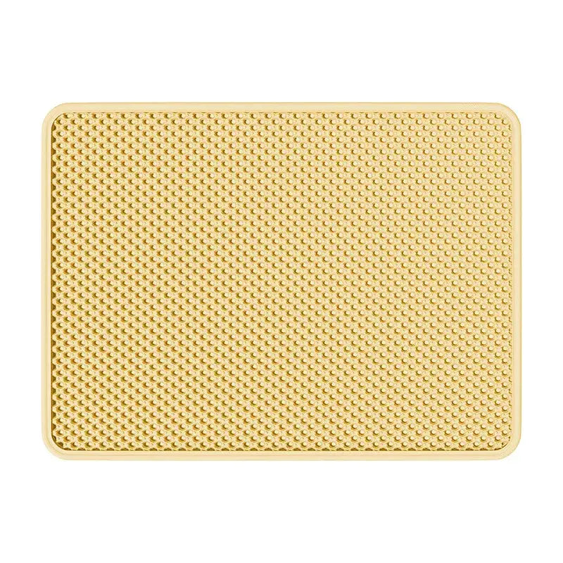 Cat litter mat - prevents litter tracking filters stops splashing keeps litter box clean,double-layer pet mat for cats