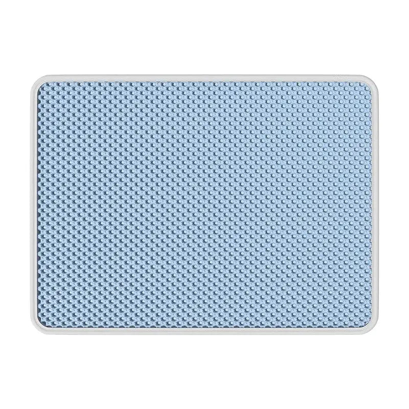 Cat litter mat - prevents litter tracking filters stops splashing keeps litter box clean,double-layer pet mat for cats