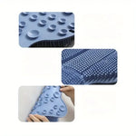 Cat Massage Brush & Scratcher 2-in-1 | Self-Grooming Tool with Rubber Bristles | Space-Saving Design for Living Room