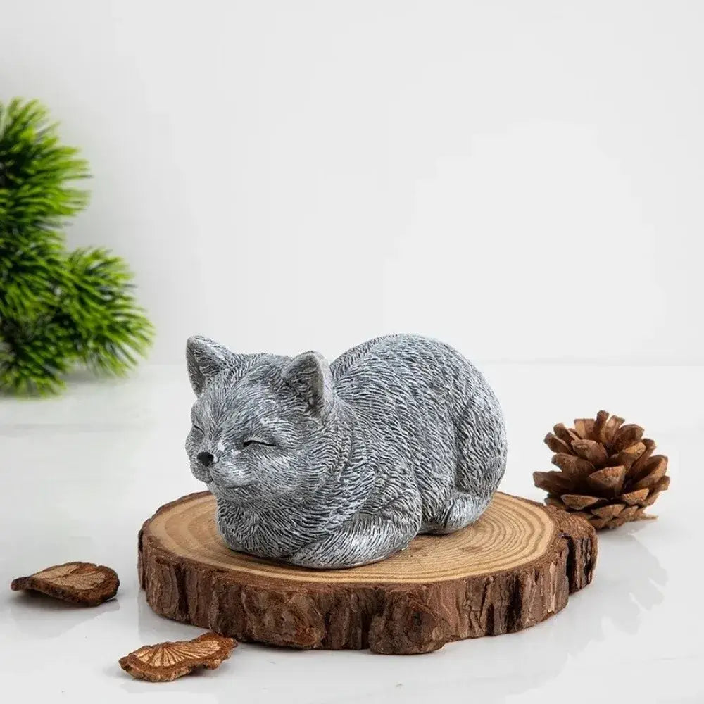 Cat Ornament Resin Cat Statue Realistic Cartoon Cat Sculpture Unique Art Figurines Ornaments Home Decor - Resin