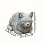 Cat Ornament Resin Cat Statue Realistic Cartoon Cat Sculpture Unique Art Figurines Ornaments Home Decor - Resin