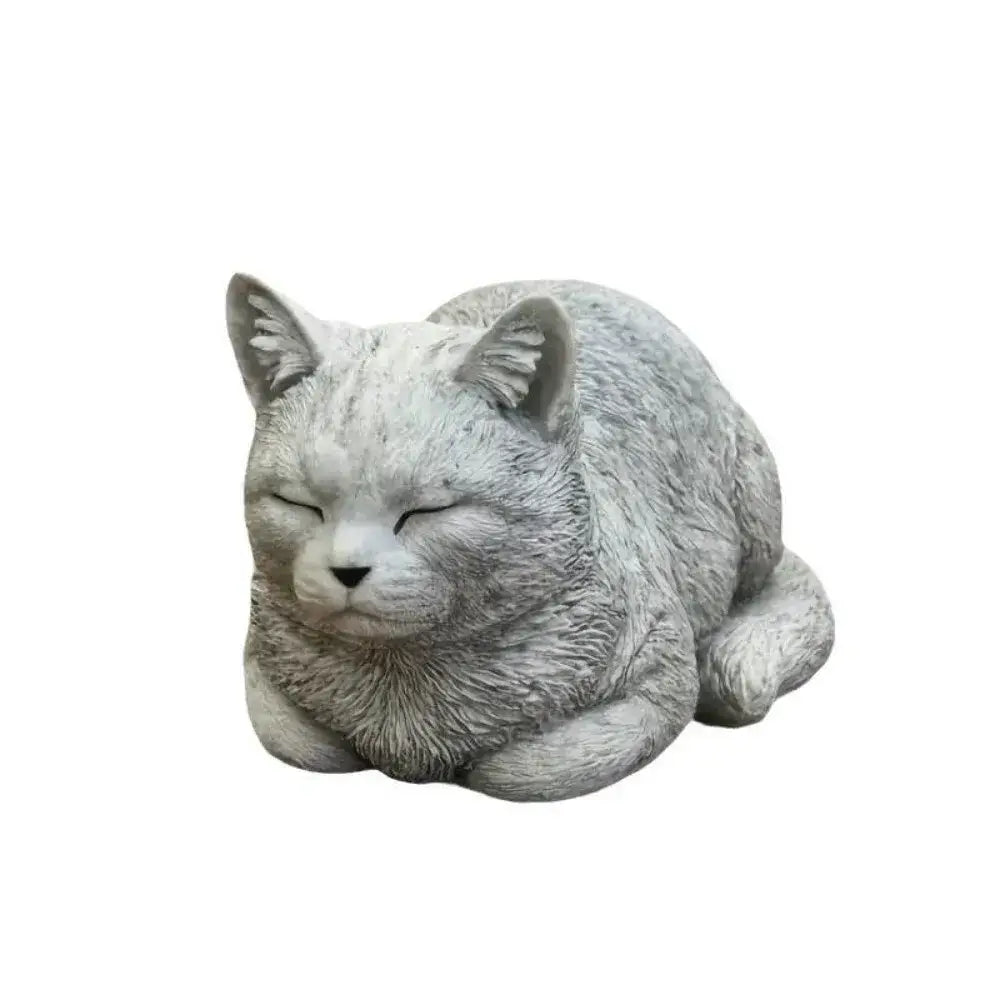 Cat Ornament Resin Cat Statue Realistic Cartoon Cat Sculpture Unique Art Figurines Ornaments Home Decor - Resin