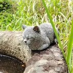 Cat Ornament Resin Cat Statue Realistic Cartoon Cat Sculpture Unique Art Figurines Ornaments Home Decor - Resin