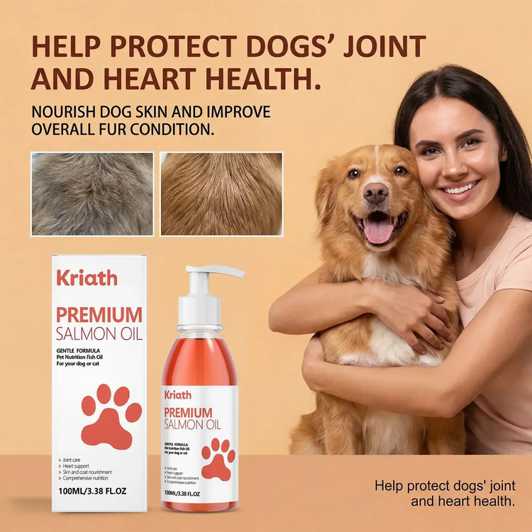 Cat Premium Salmon Oil Nourishing Skin Smooth Hair Protect Joint Support Heart Health Gentle Body Care Pet Nutrition